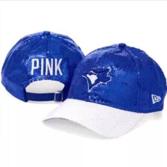 PINK Victoria's Secret Accessories - RARE VS PINK BLUEJAYS SEQUIN BASEBALL HAT NWT